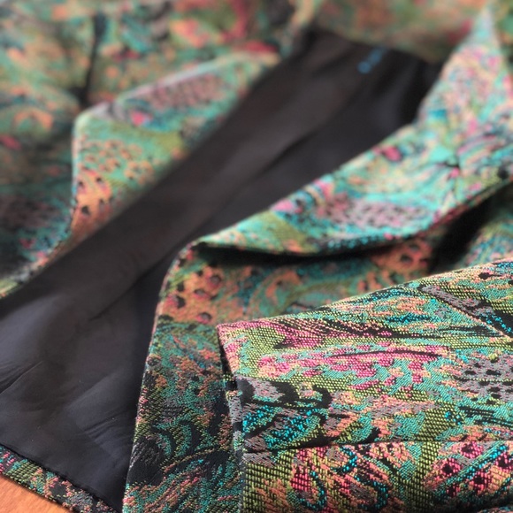 🔥Vintage 80’s Peacock Tapestry Cropped Blazer - Picture 7 of 7